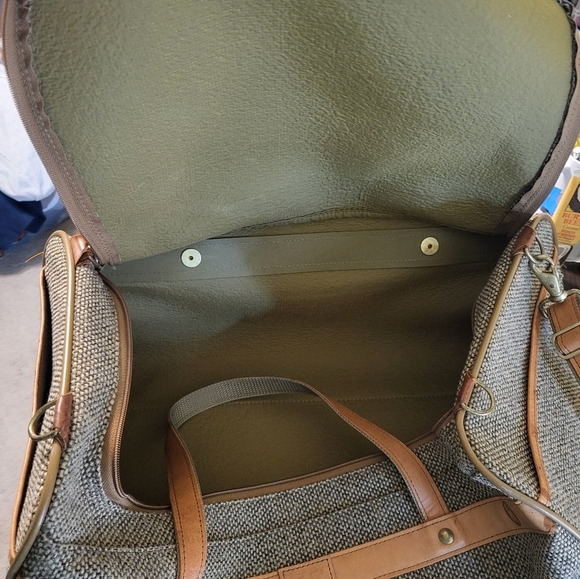Vintage Hartmann Leather & Tweed Duffel Travel Bag 20” Carry-On Luggage - Picture 7 of 13